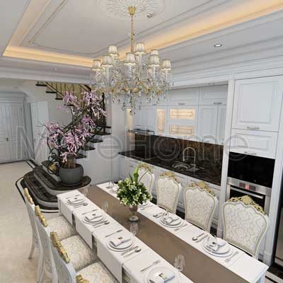  Thiết kế phòng bếp biệt thự Garden Thủ Đức